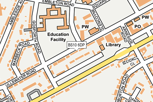 BS10 6DP map - OS OpenMap – Local (Ordnance Survey)