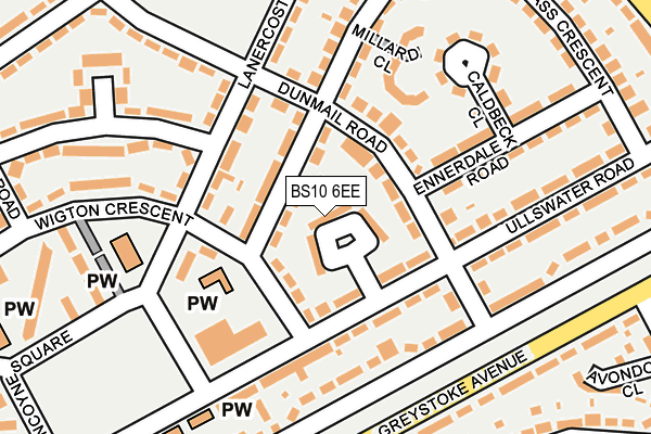BS10 6EE map - OS OpenMap – Local (Ordnance Survey)