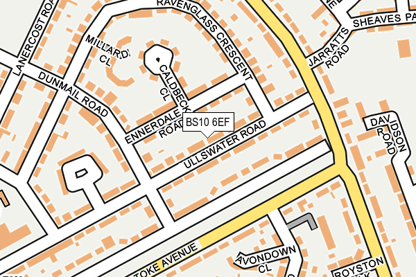 BS10 6EF map - OS OpenMap – Local (Ordnance Survey)
