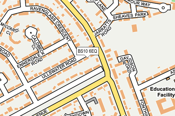 BS10 6EQ map - OS OpenMap – Local (Ordnance Survey)