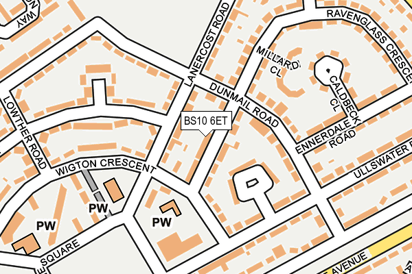 BS10 6ET map - OS OpenMap – Local (Ordnance Survey)