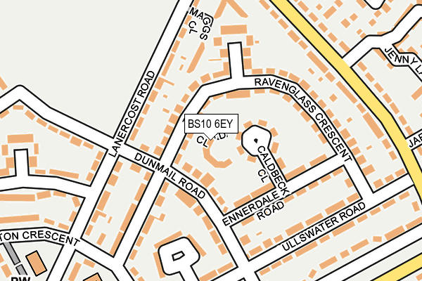 BS10 6EY map - OS OpenMap – Local (Ordnance Survey)