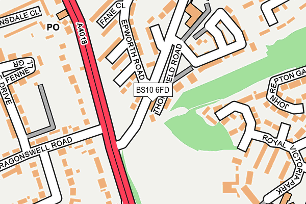 BS10 6FD map - OS OpenMap – Local (Ordnance Survey)