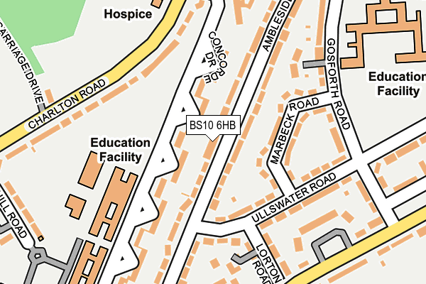 BS10 6HB map - OS OpenMap – Local (Ordnance Survey)