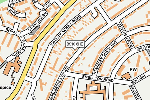 BS10 6HE map - OS OpenMap – Local (Ordnance Survey)