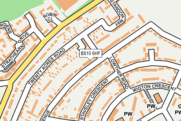 BS10 6HF map - OS OpenMap – Local (Ordnance Survey)