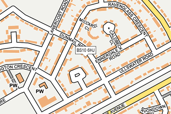 BS10 6HJ map - OS OpenMap – Local (Ordnance Survey)