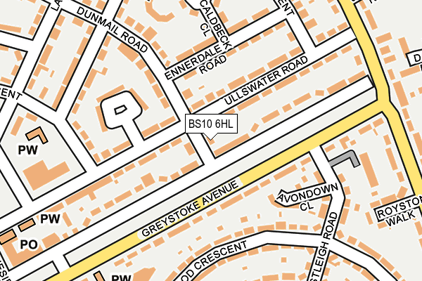 BS10 6HL map - OS OpenMap – Local (Ordnance Survey)
