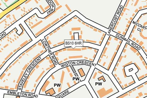BS10 6HR map - OS OpenMap – Local (Ordnance Survey)