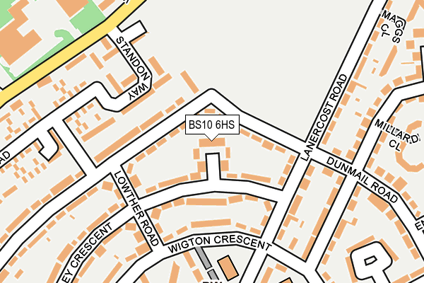 BS10 6HS map - OS OpenMap – Local (Ordnance Survey)