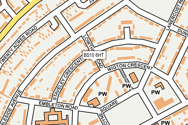 BS10 6HT map - OS OpenMap – Local (Ordnance Survey)