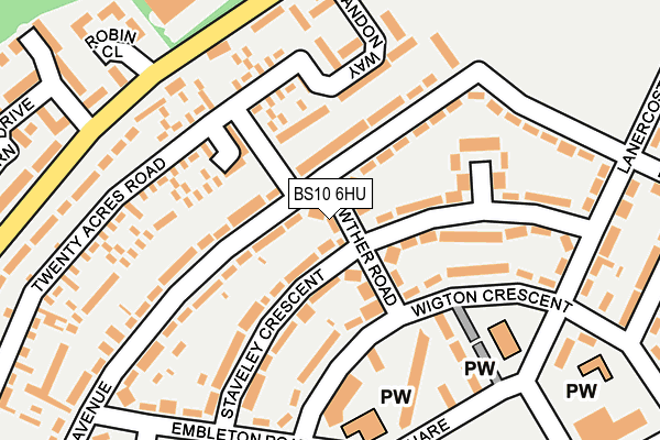 BS10 6HU map - OS OpenMap – Local (Ordnance Survey)