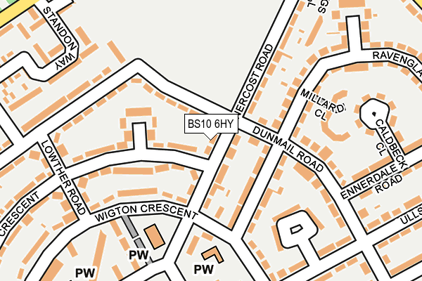 BS10 6HY map - OS OpenMap – Local (Ordnance Survey)