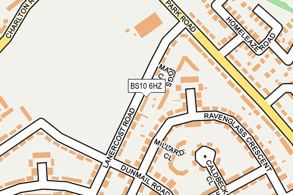 BS10 6HZ map - OS OpenMap – Local (Ordnance Survey)