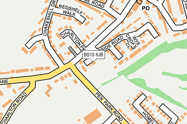 BS10 6JB map - OS OpenMap – Local (Ordnance Survey)
