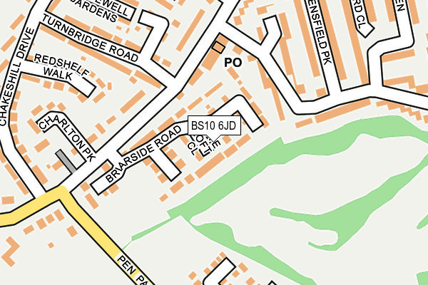 BS10 6JD map - OS OpenMap – Local (Ordnance Survey)