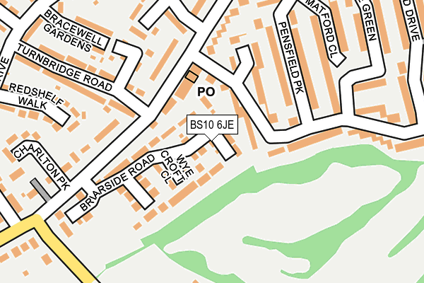 BS10 6JE map - OS OpenMap – Local (Ordnance Survey)