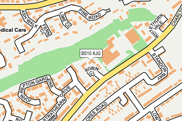 BS10 6JG map - OS OpenMap – Local (Ordnance Survey)