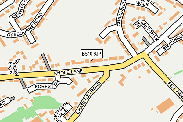 BS10 6JP map - OS OpenMap – Local (Ordnance Survey)