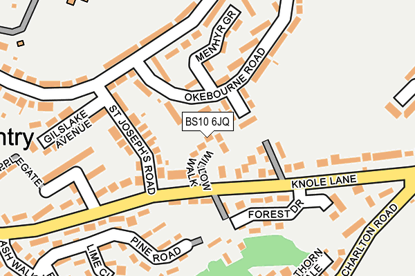 BS10 6JQ map - OS OpenMap – Local (Ordnance Survey)