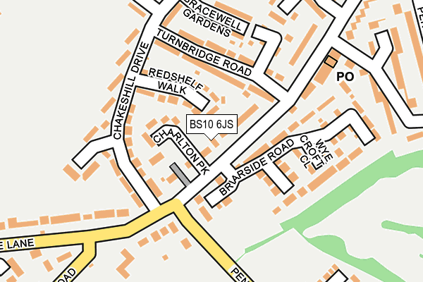 BS10 6JS map - OS OpenMap – Local (Ordnance Survey)