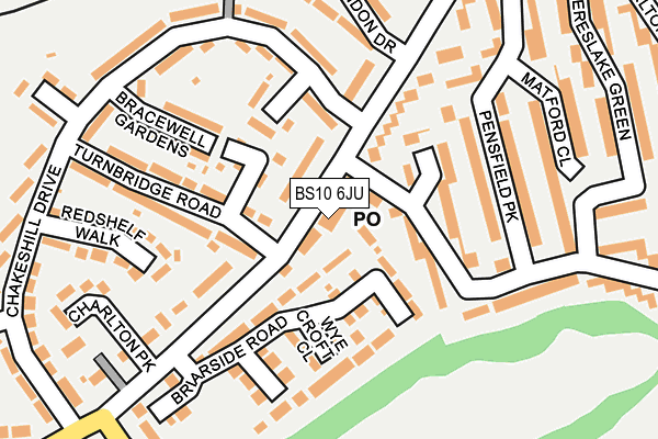 BS10 6JU map - OS OpenMap – Local (Ordnance Survey)