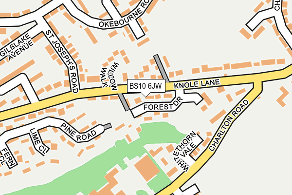 BS10 6JW map - OS OpenMap – Local (Ordnance Survey)