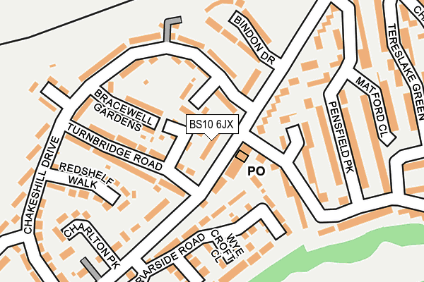 BS10 6JX map - OS OpenMap – Local (Ordnance Survey)