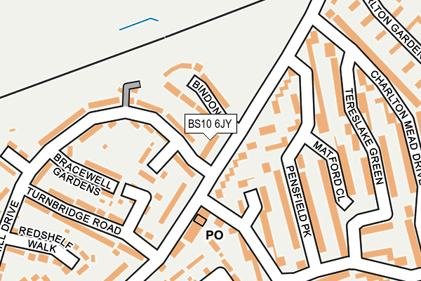 BS10 6JY map - OS OpenMap – Local (Ordnance Survey)