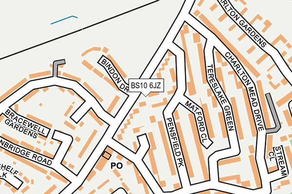 BS10 6JZ map - OS OpenMap – Local (Ordnance Survey)