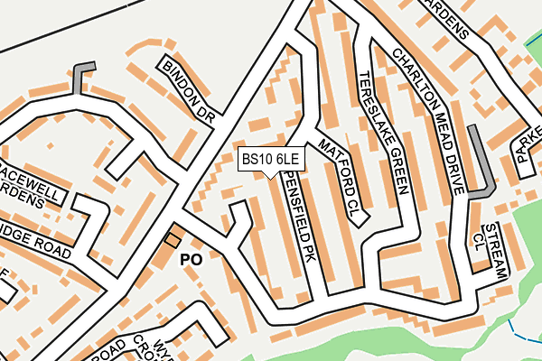BS10 6LE map - OS OpenMap – Local (Ordnance Survey)