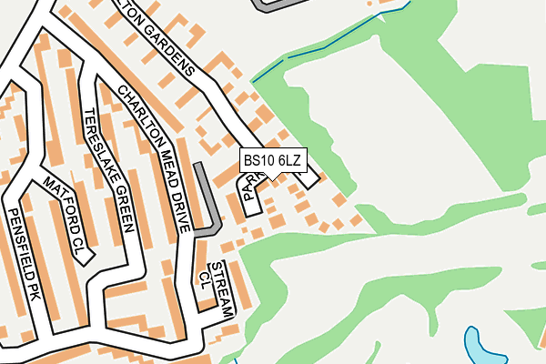 BS10 6LZ map - OS OpenMap – Local (Ordnance Survey)
