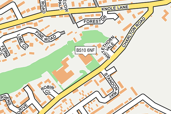 BS10 6NF map - OS OpenMap – Local (Ordnance Survey)