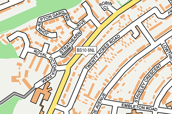 BS10 6NL map - OS OpenMap – Local (Ordnance Survey)