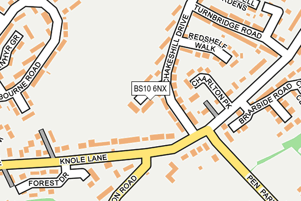 BS10 6NX map - OS OpenMap – Local (Ordnance Survey)