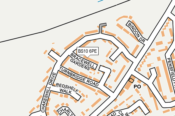 BS10 6PE map - OS OpenMap – Local (Ordnance Survey)