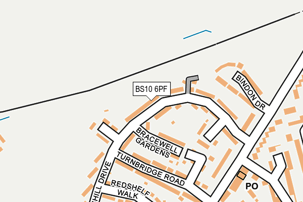 BS10 6PF map - OS OpenMap – Local (Ordnance Survey)