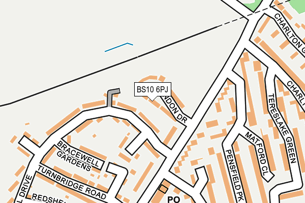 BS10 6PJ map - OS OpenMap – Local (Ordnance Survey)