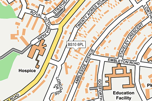 BS10 6PL map - OS OpenMap – Local (Ordnance Survey)