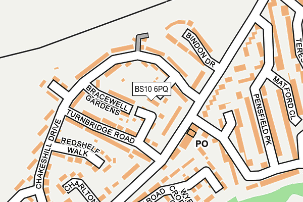 BS10 6PQ map - OS OpenMap – Local (Ordnance Survey)