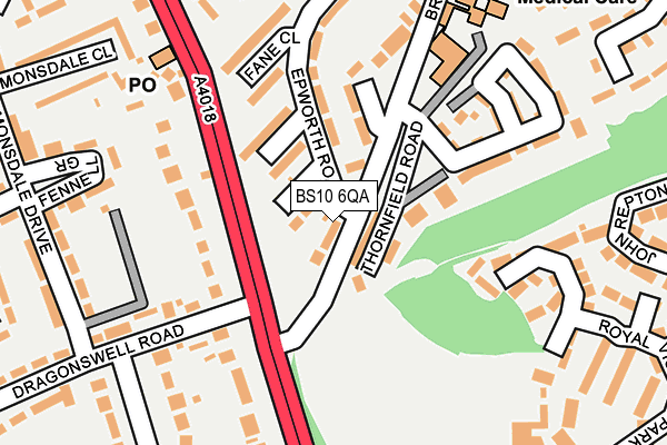 BS10 6QA map - OS OpenMap – Local (Ordnance Survey)