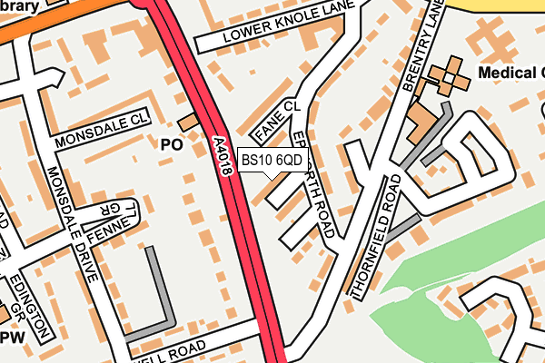 BS10 6QD map - OS OpenMap – Local (Ordnance Survey)