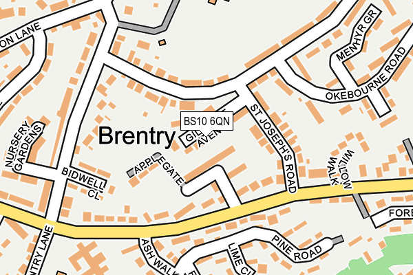 BS10 6QN map - OS OpenMap – Local (Ordnance Survey)