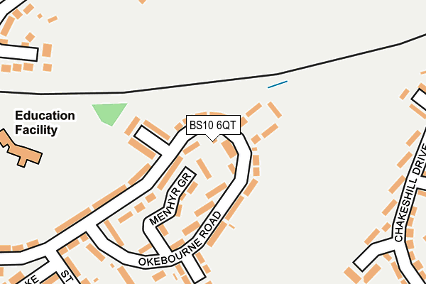 BS10 6QT map - OS OpenMap – Local (Ordnance Survey)