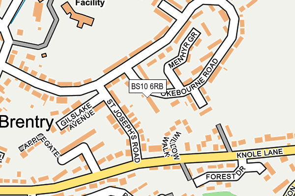 BS10 6RB map - OS OpenMap – Local (Ordnance Survey)