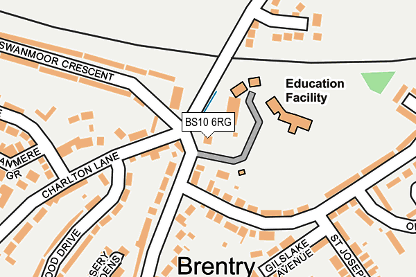 BS10 6RG map - OS OpenMap – Local (Ordnance Survey)