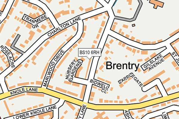 BS10 6RH map - OS OpenMap – Local (Ordnance Survey)