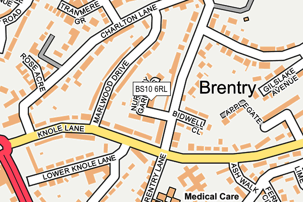 BS10 6RL map - OS OpenMap – Local (Ordnance Survey)
