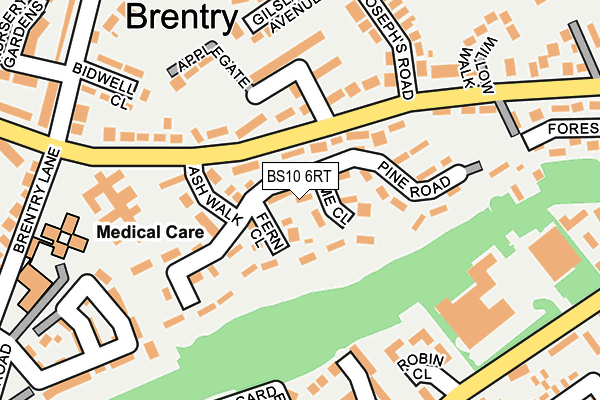 BS10 6RT map - OS OpenMap – Local (Ordnance Survey)