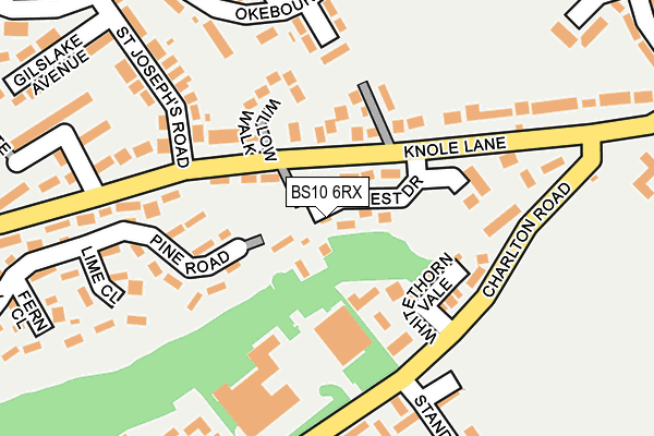 BS10 6RX map - OS OpenMap – Local (Ordnance Survey)